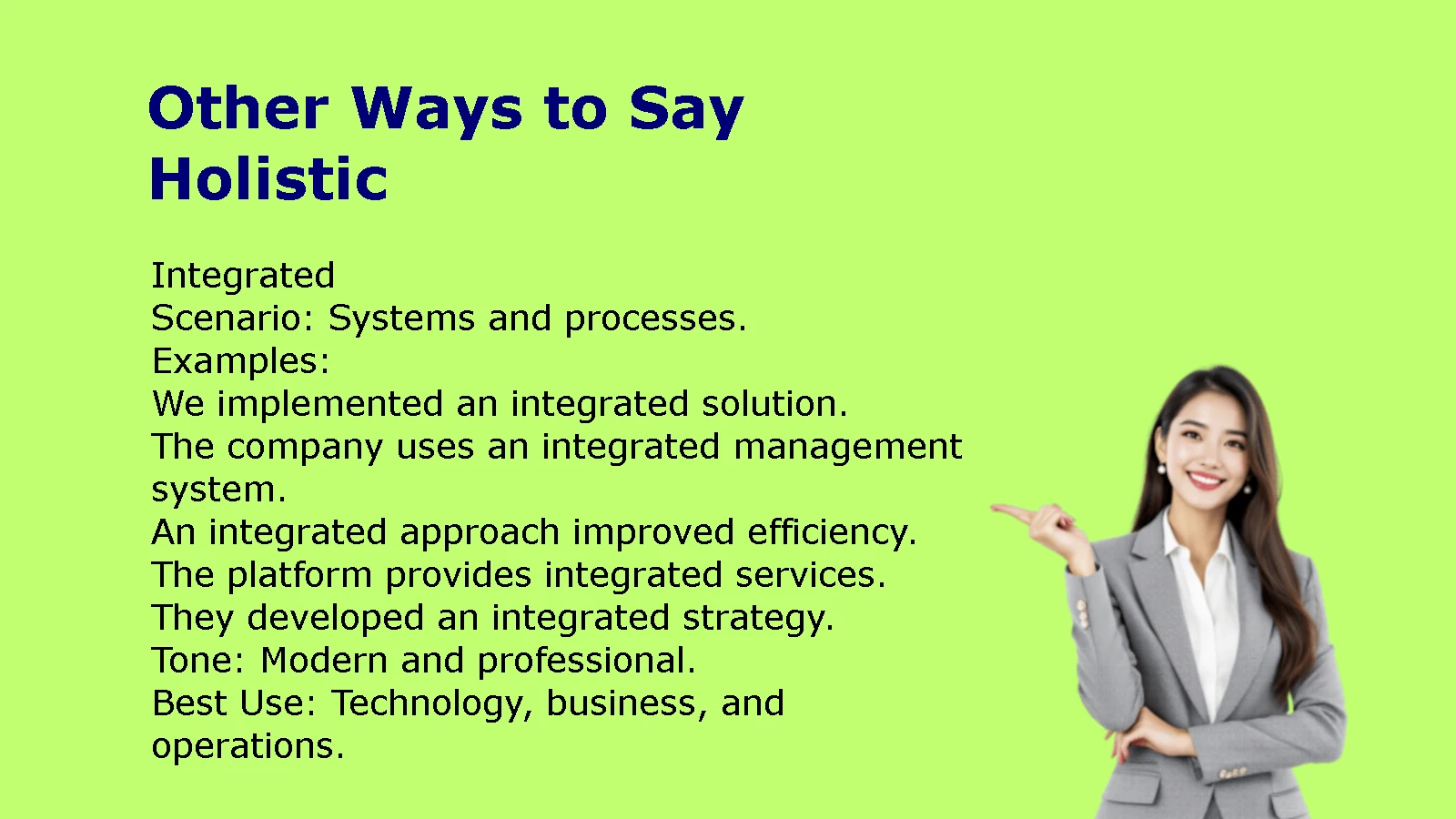 Other Ways to Say Holistic