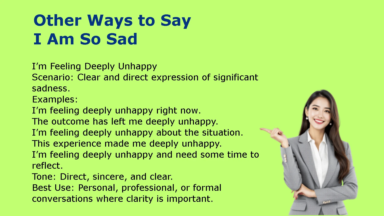 Other Ways to Say I Am So Sad