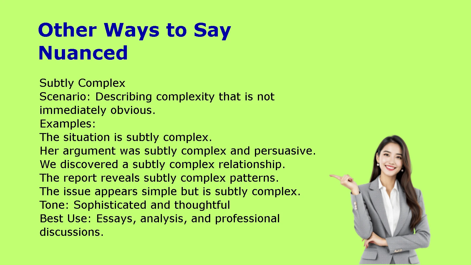 Other Ways to Say Nuanced