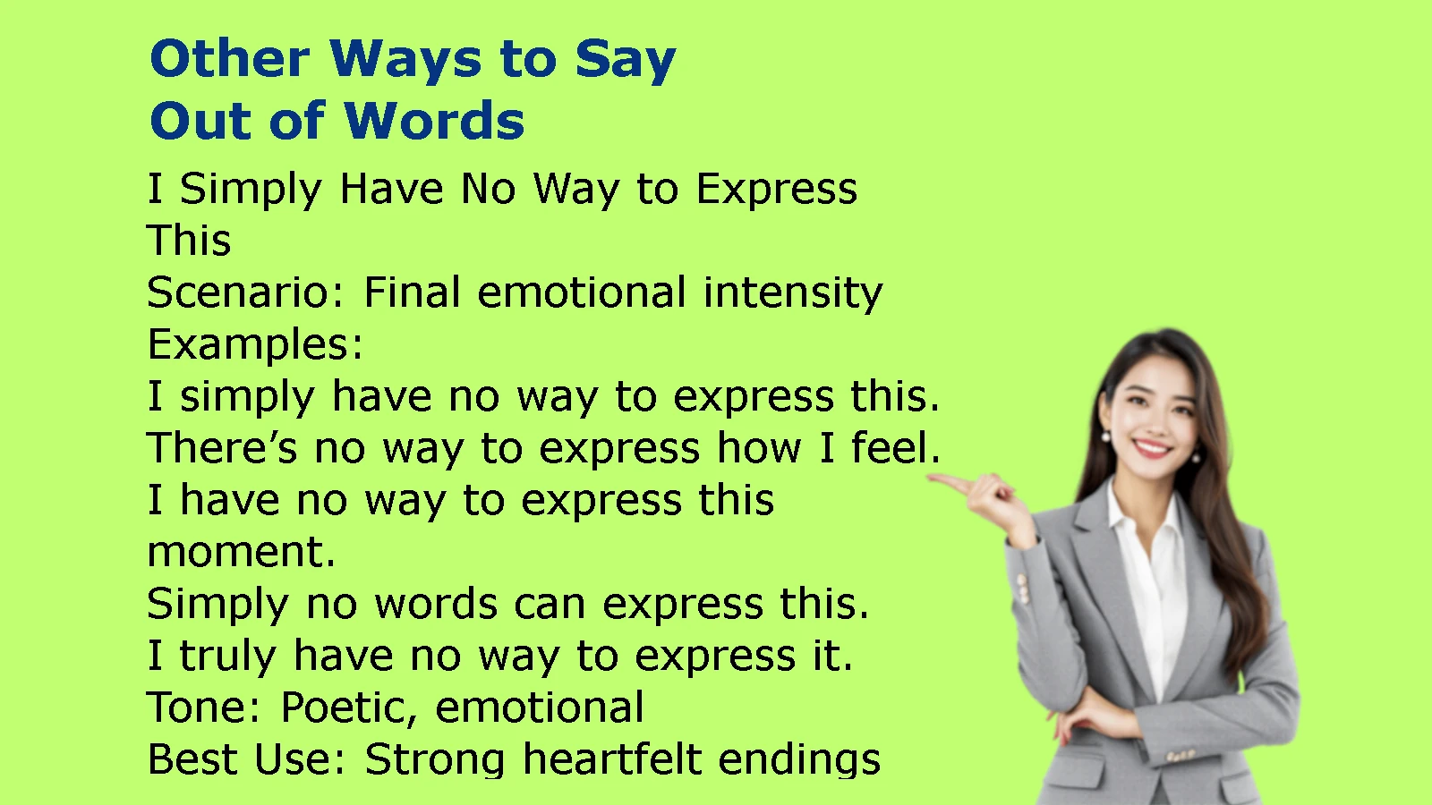 Other Ways to Say Out of Words
