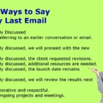 Other Ways to Say Per My Last Email