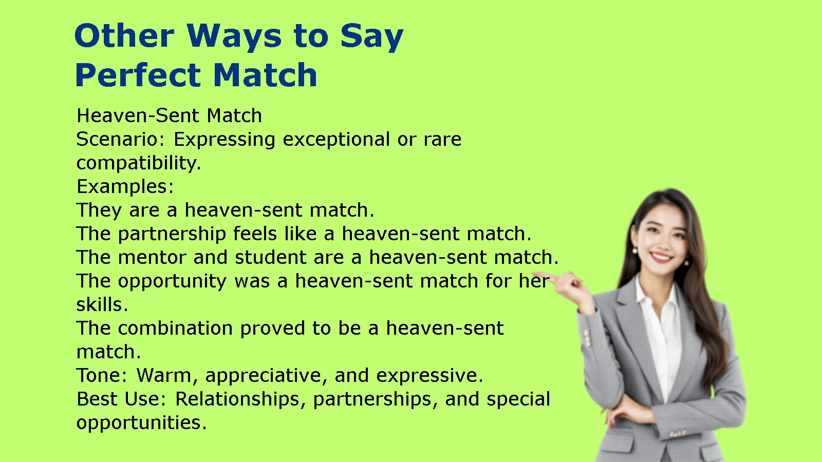 Other Ways to Say Perfect Match
