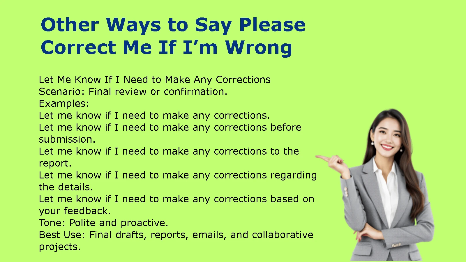 Other Ways to Say Please Correct Me If I’m Wrong