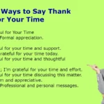 Other Ways to Say Thank You for Your Time
