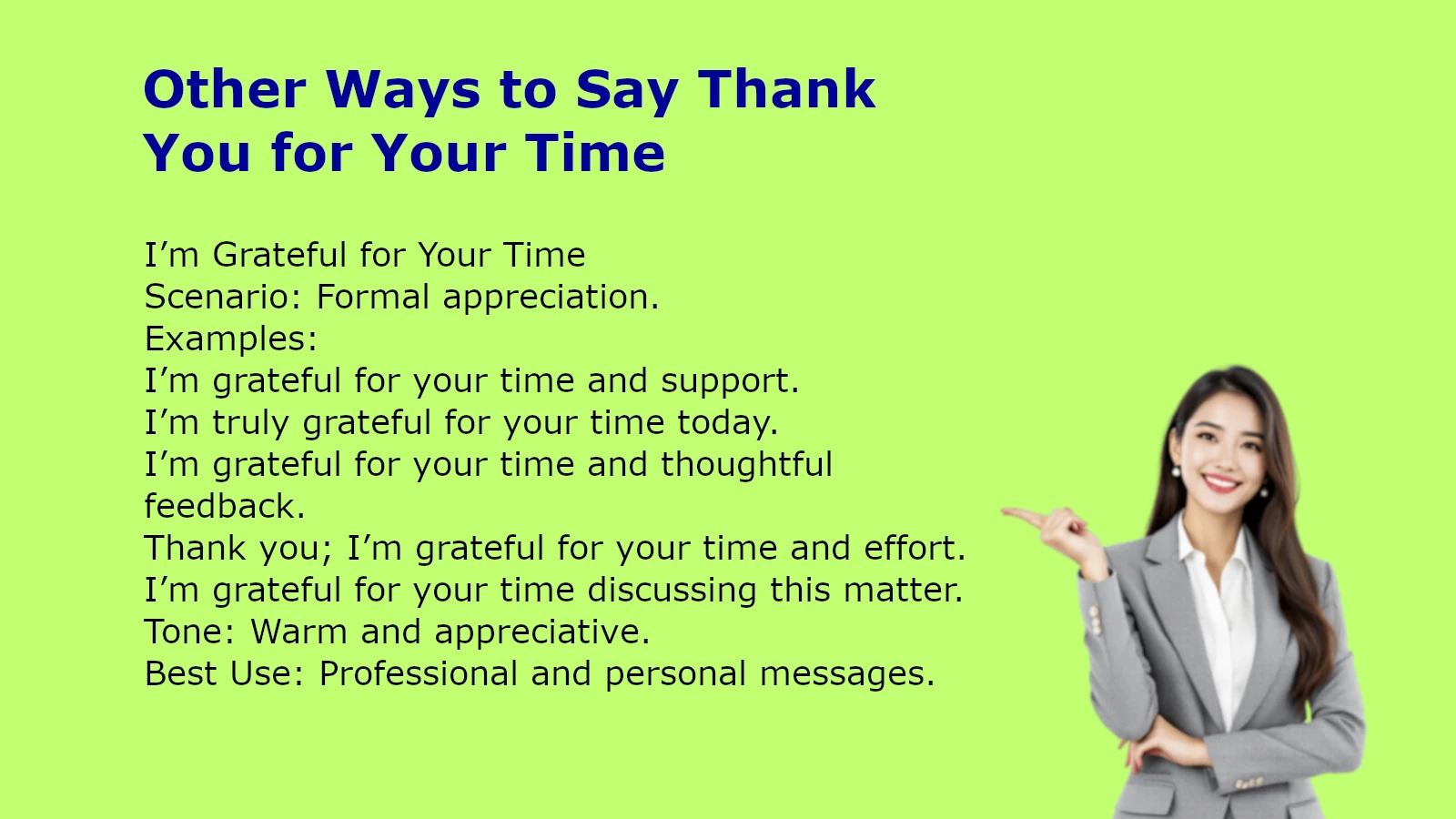 Other Ways to Say Thank You for Your Time