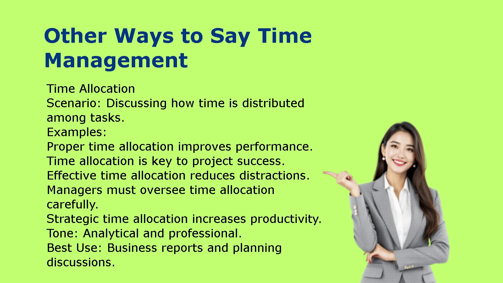 Other Ways to Say Time Management