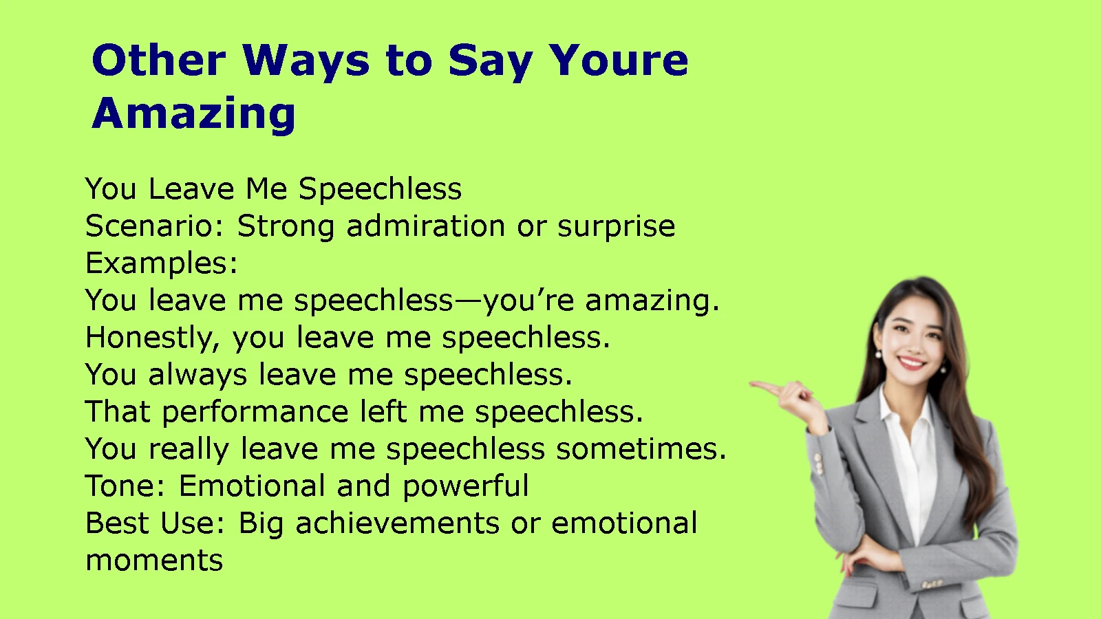Other Ways to Say You’re Amazing