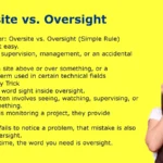 Oversite vs. Oversight