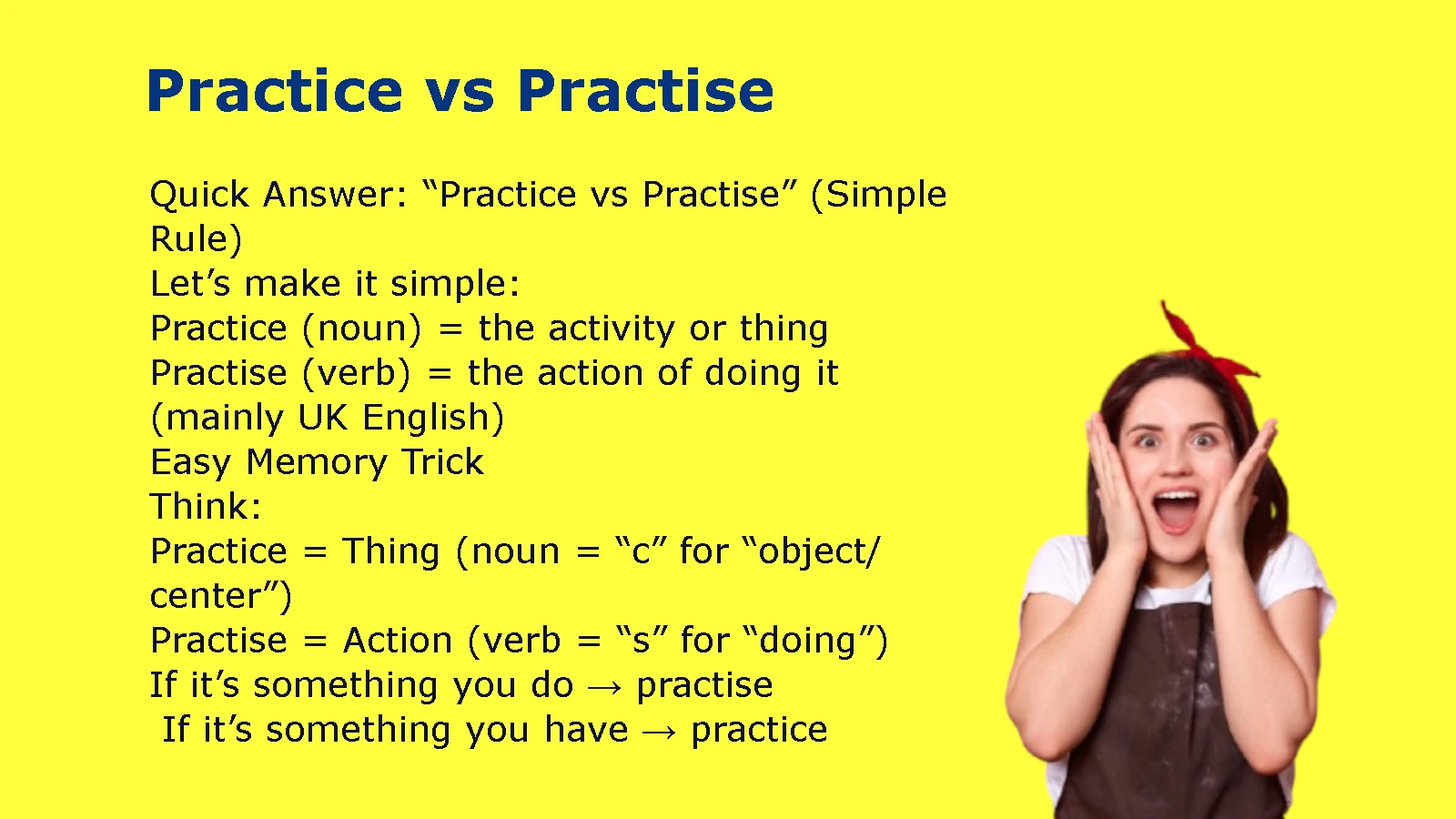 Practice vs. Practise