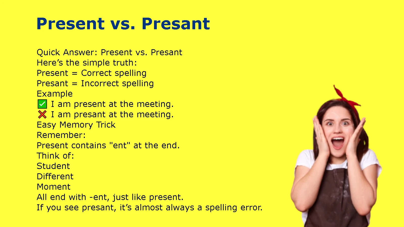 Present vs. Presant
