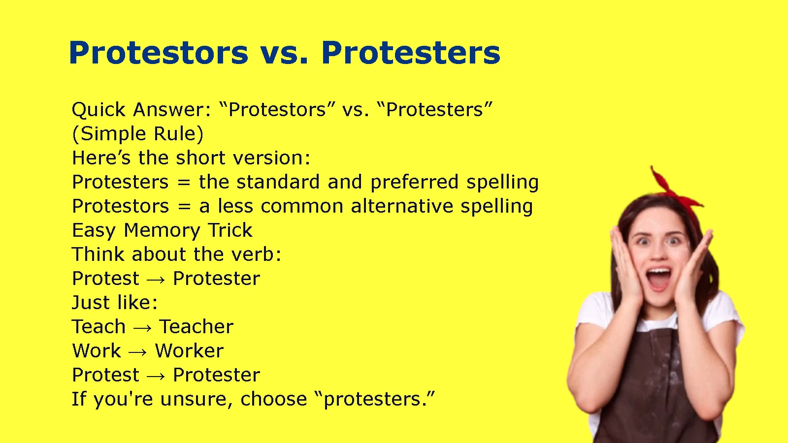 Protestors vs. Protesters