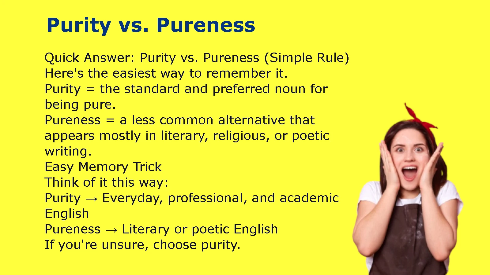 Purity vs. Pureness
