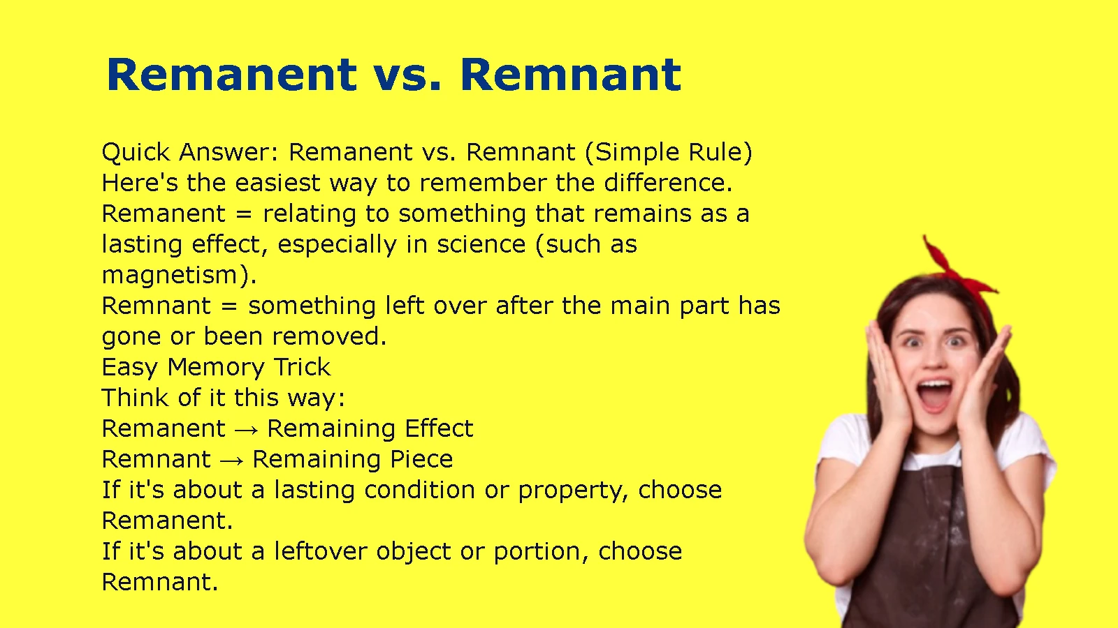 Remanent vs. Remnant