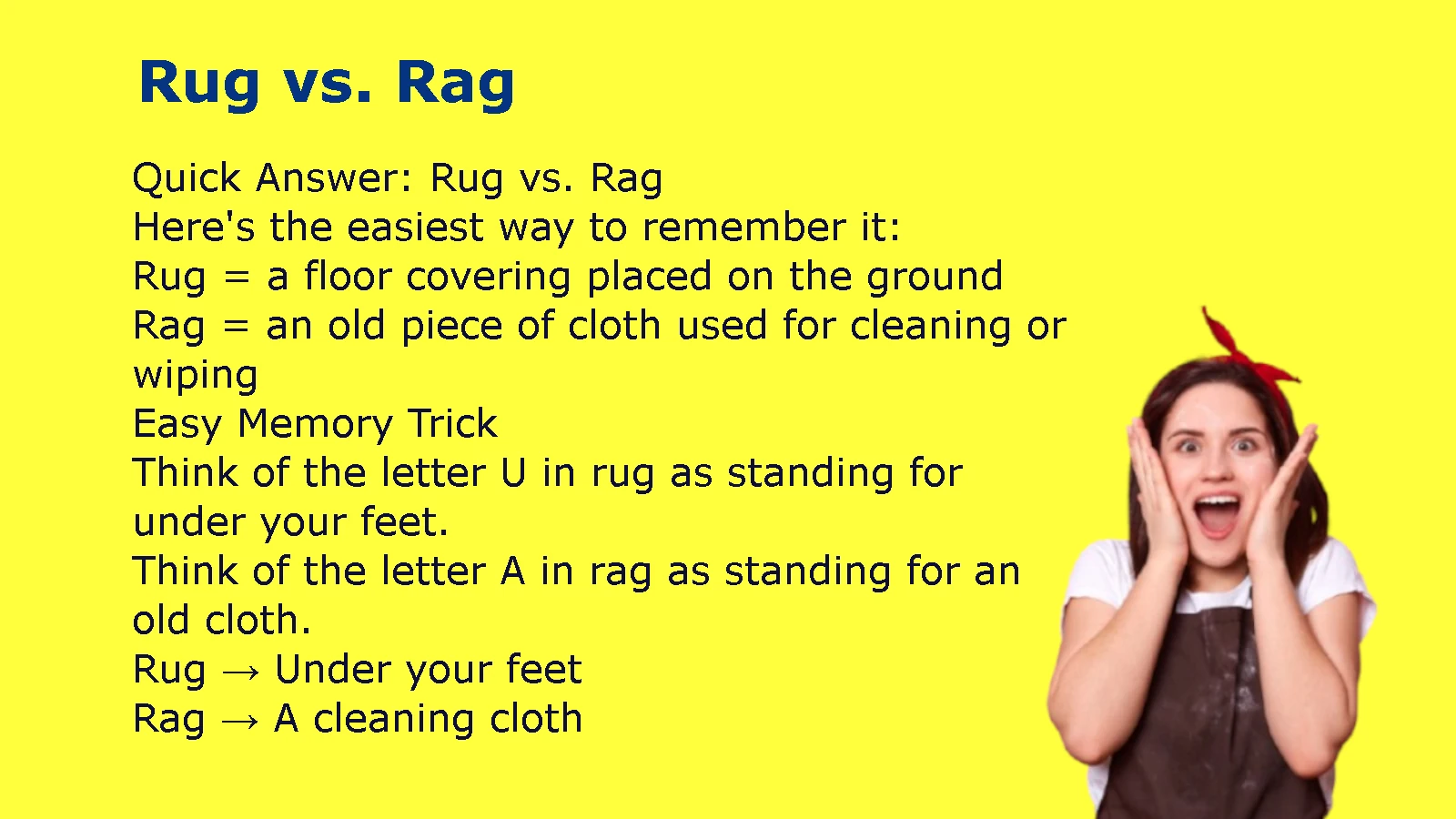 Rug vs. Rag