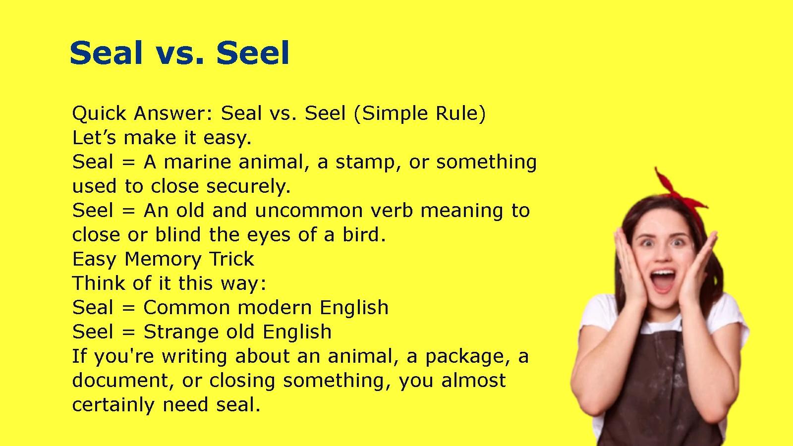 Seal vs. Seel