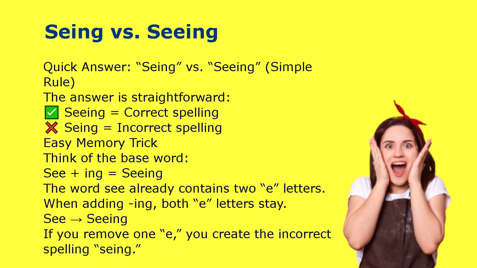 Seing vs. Seeing