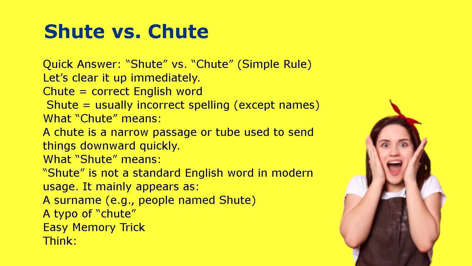 Shute vs. Chute