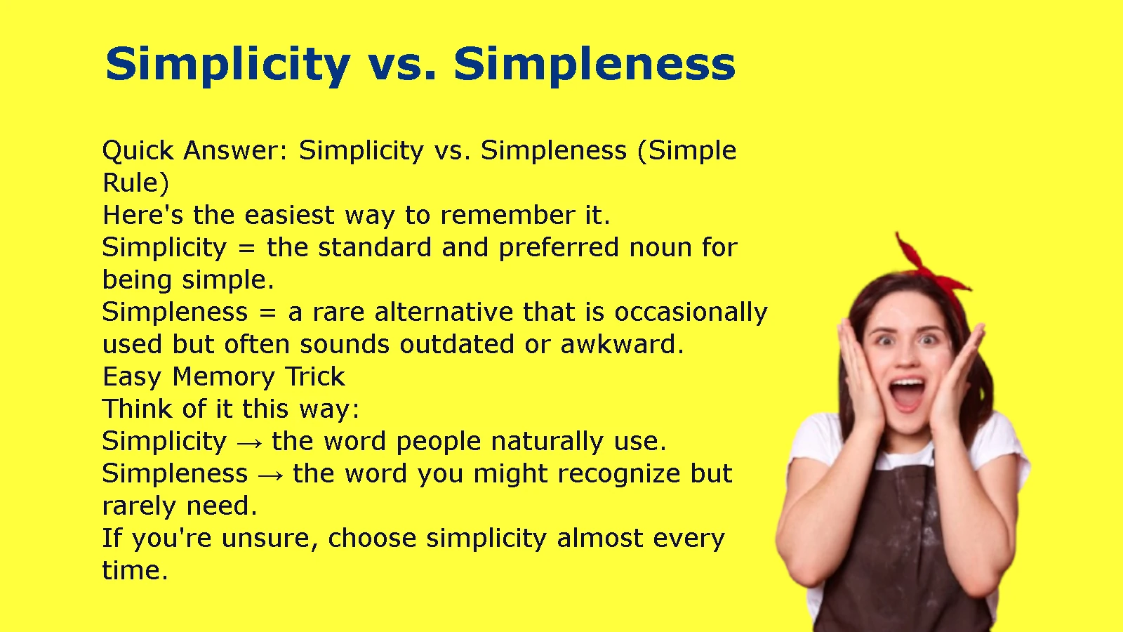 Simplicity vs. Simpleness