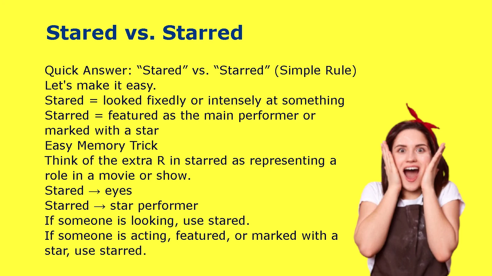 Stared vs. Starred