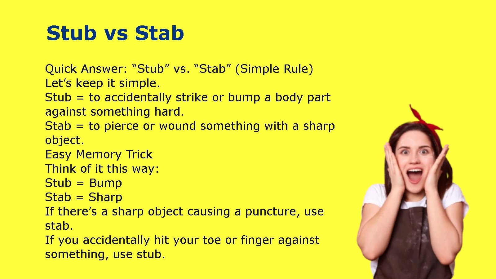 Stub vs Stab