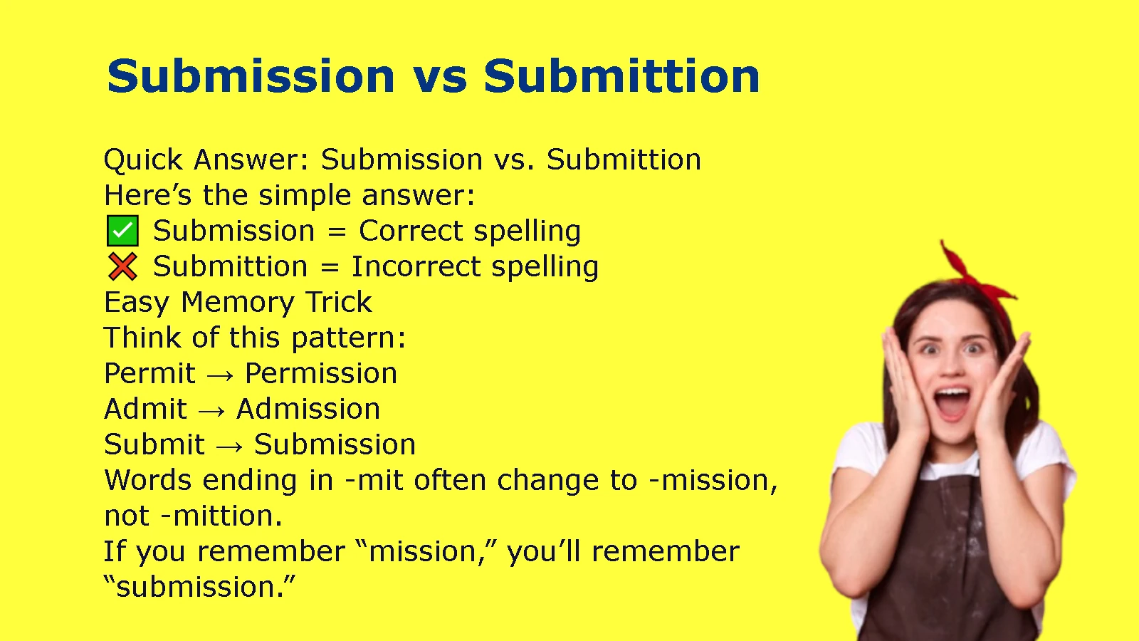 Submission vs Submittion