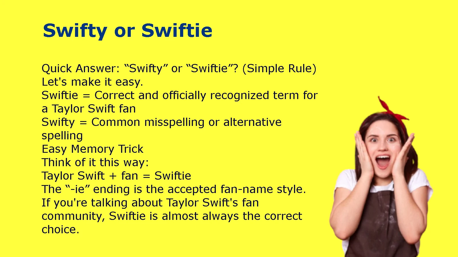 Swifty vs Swiftie