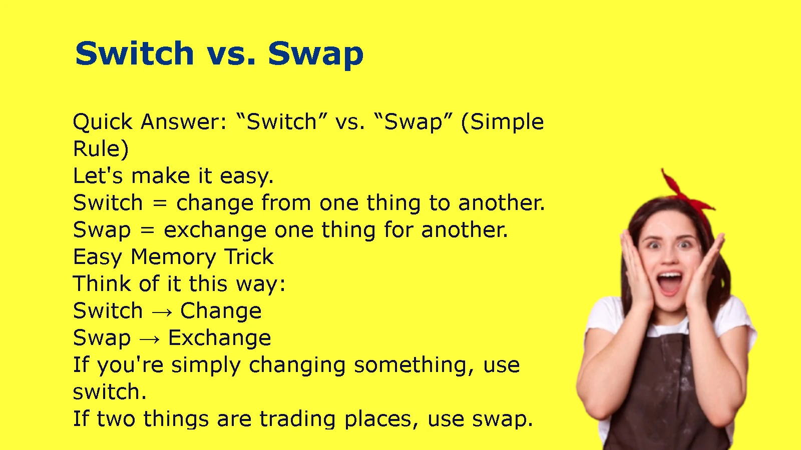 Switch vs. Swap