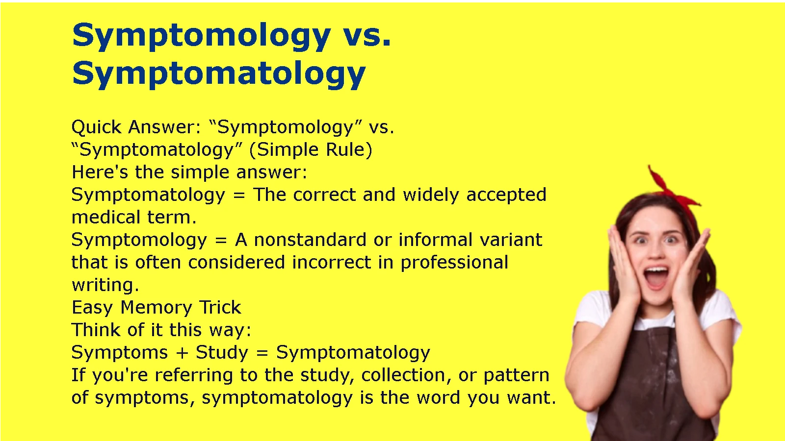 Symptomology vs. Symptomatology