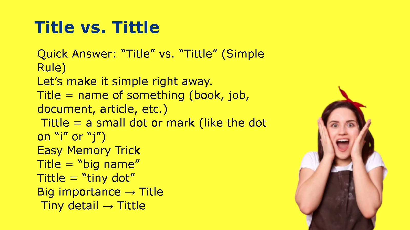 Title vs. Tittle