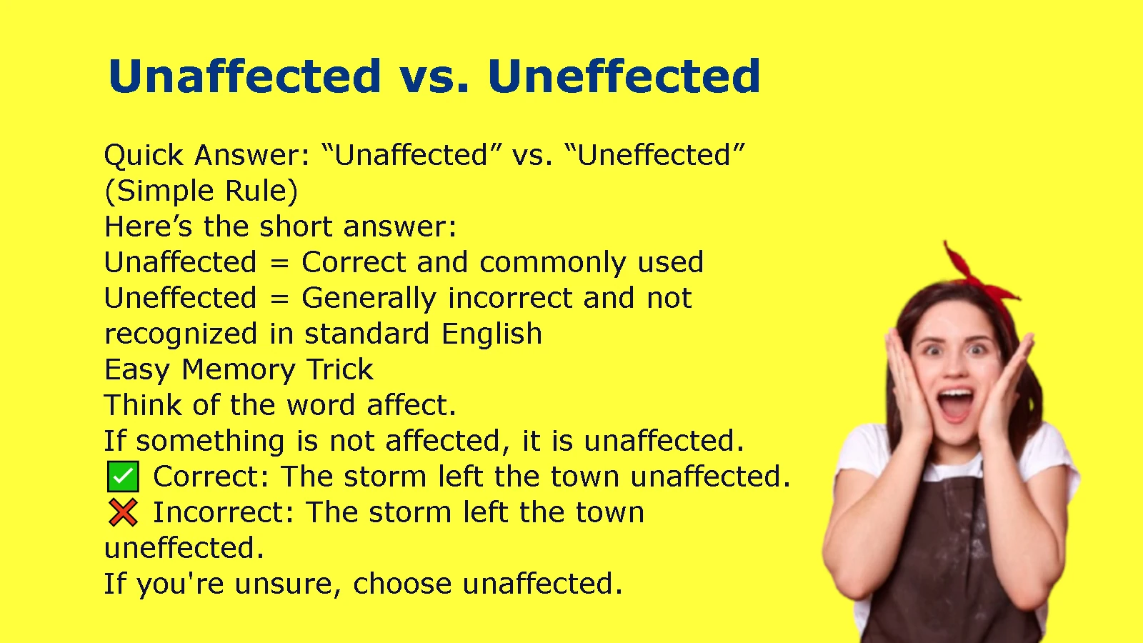 Unaffected vs. Uneffected