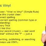 Vinal vs Vinyl