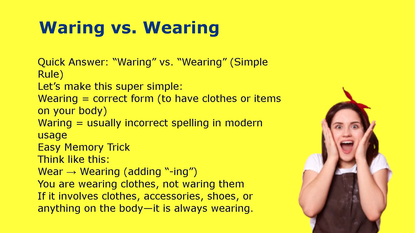 Waring vs. Wearing