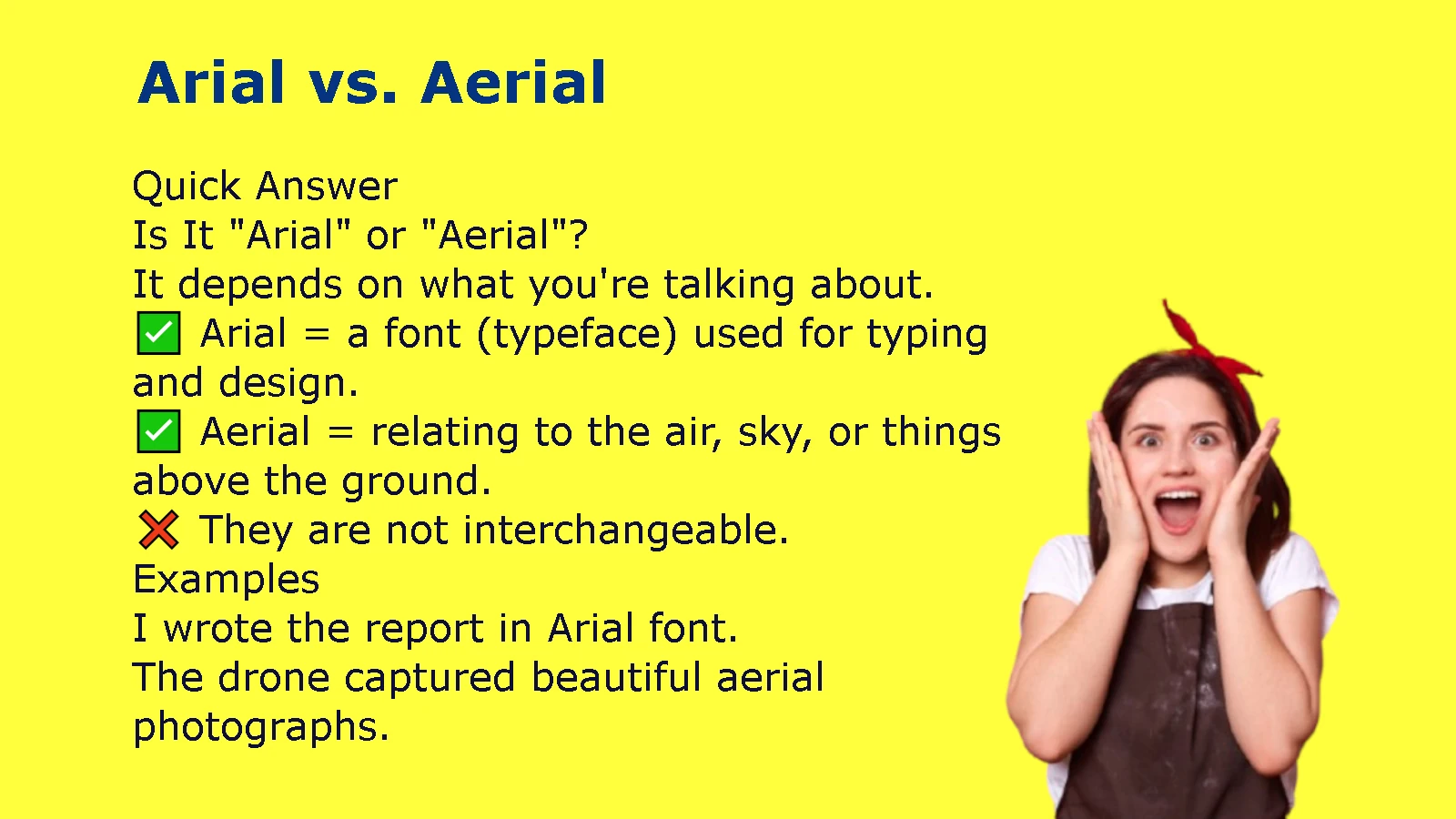 Arial vs. Aerial