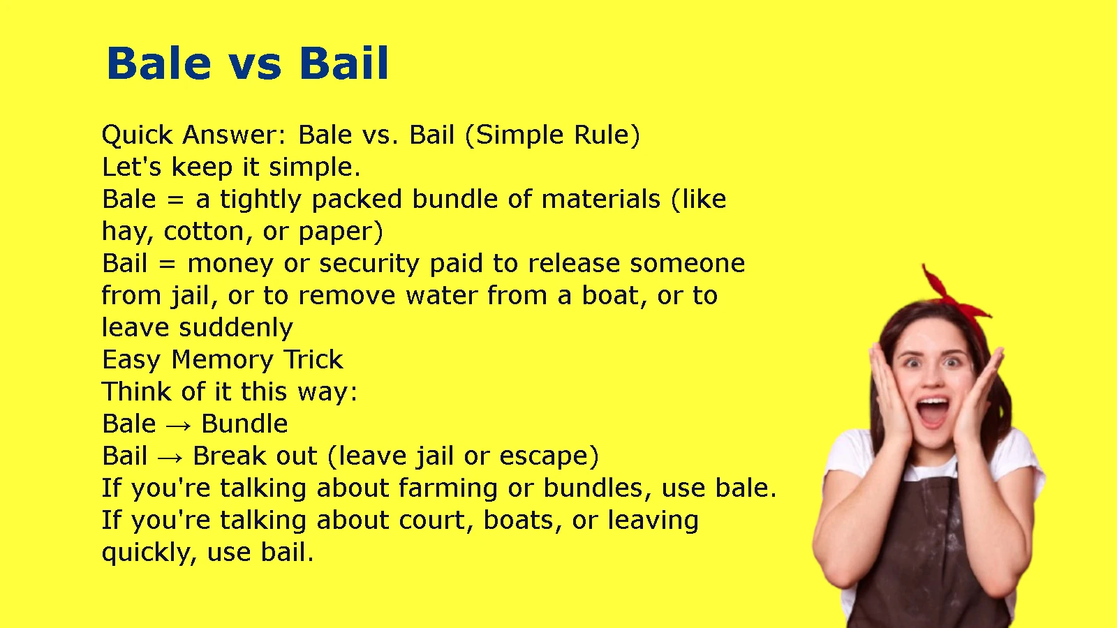 Bale vs Bail