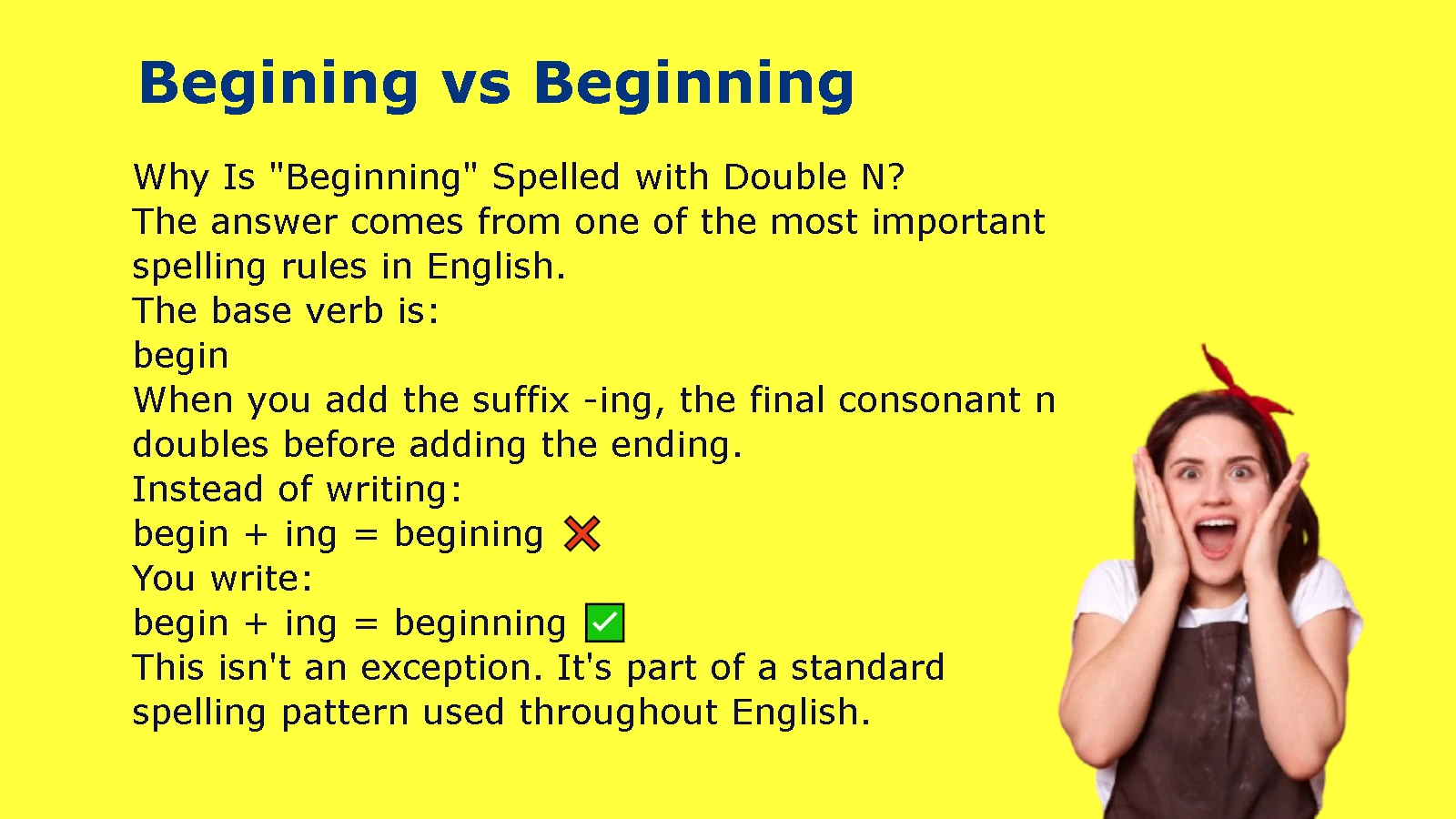 Begining vs Beginning