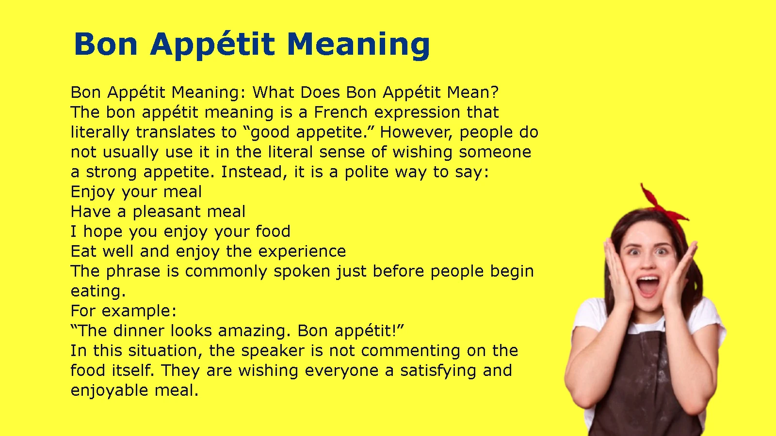 Bon Appétit Meaning