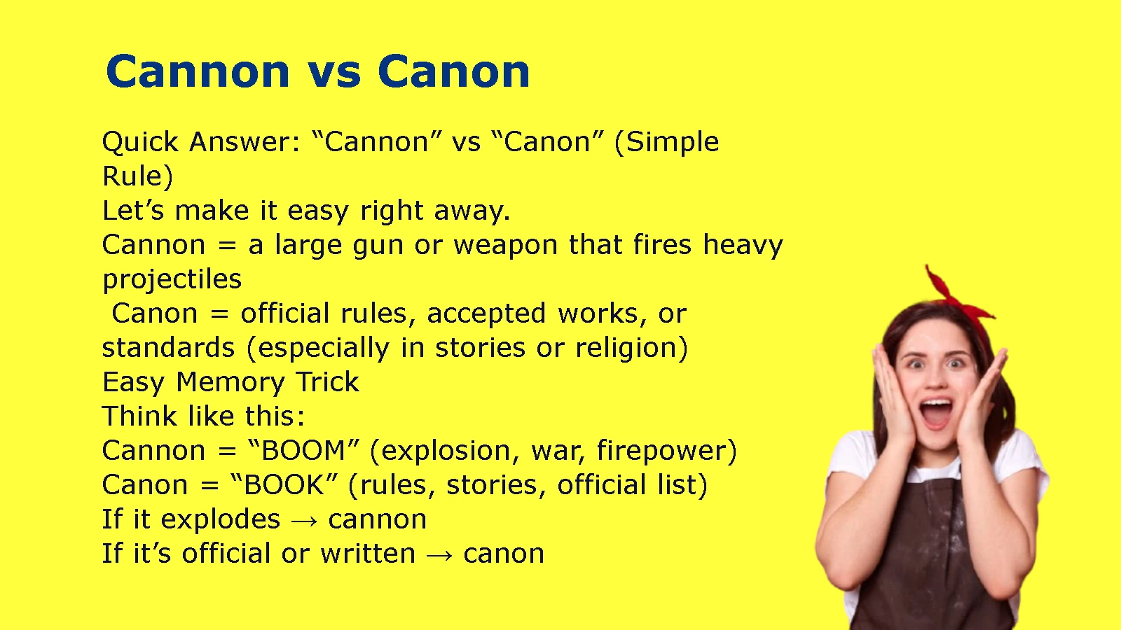 Cannon vs Canon
