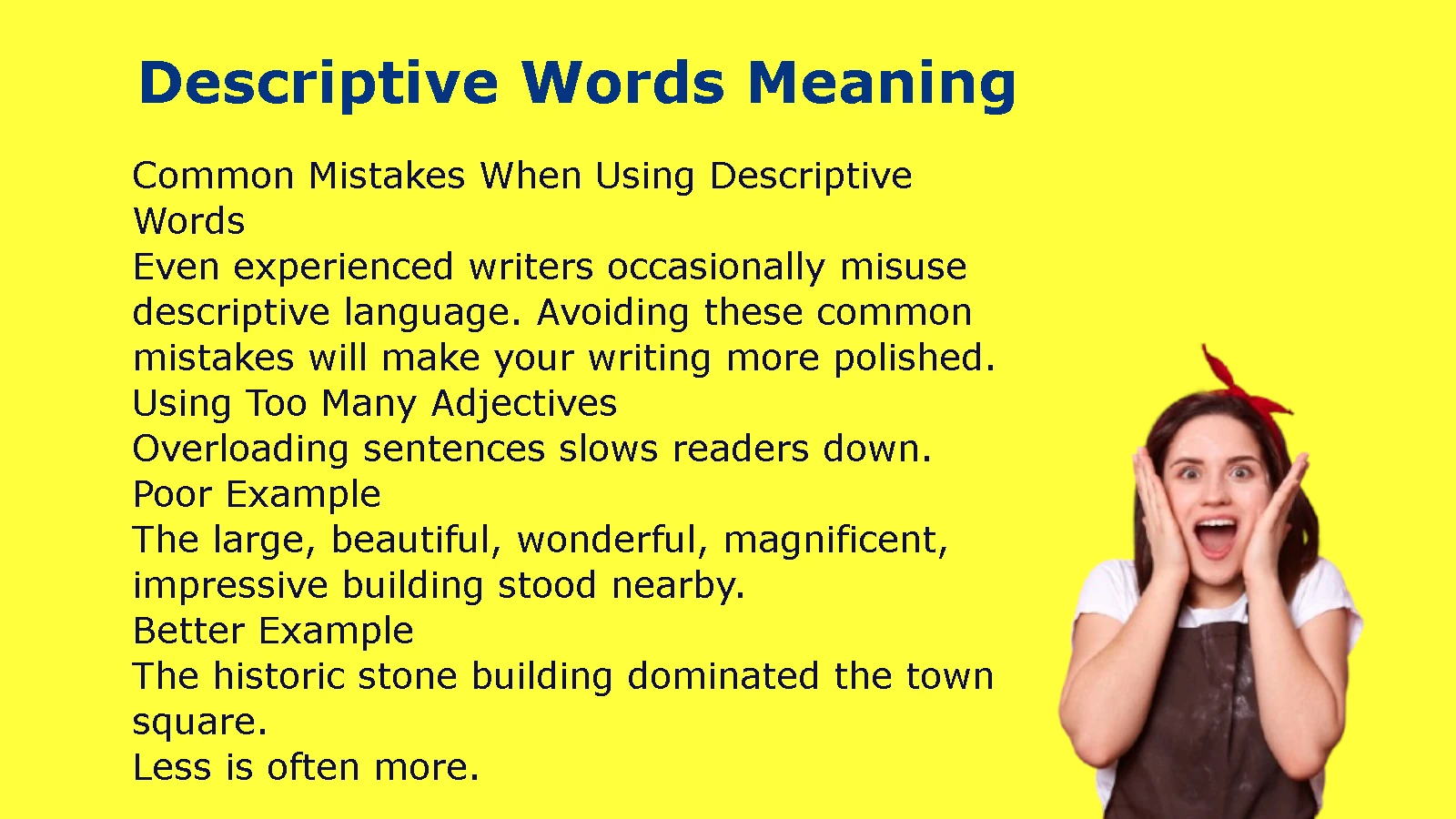 Descriptive Words Meaning