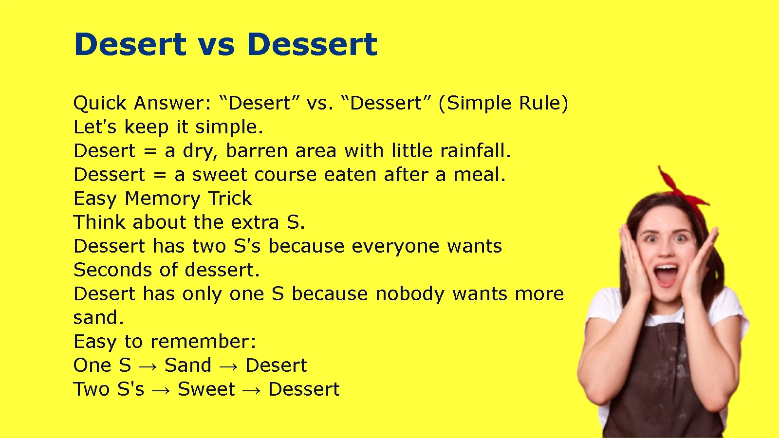 Desert vs Dessert