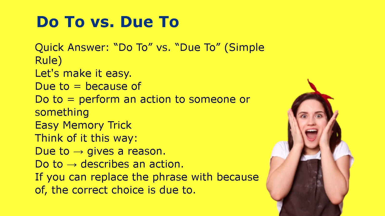 Do To vs. Due To