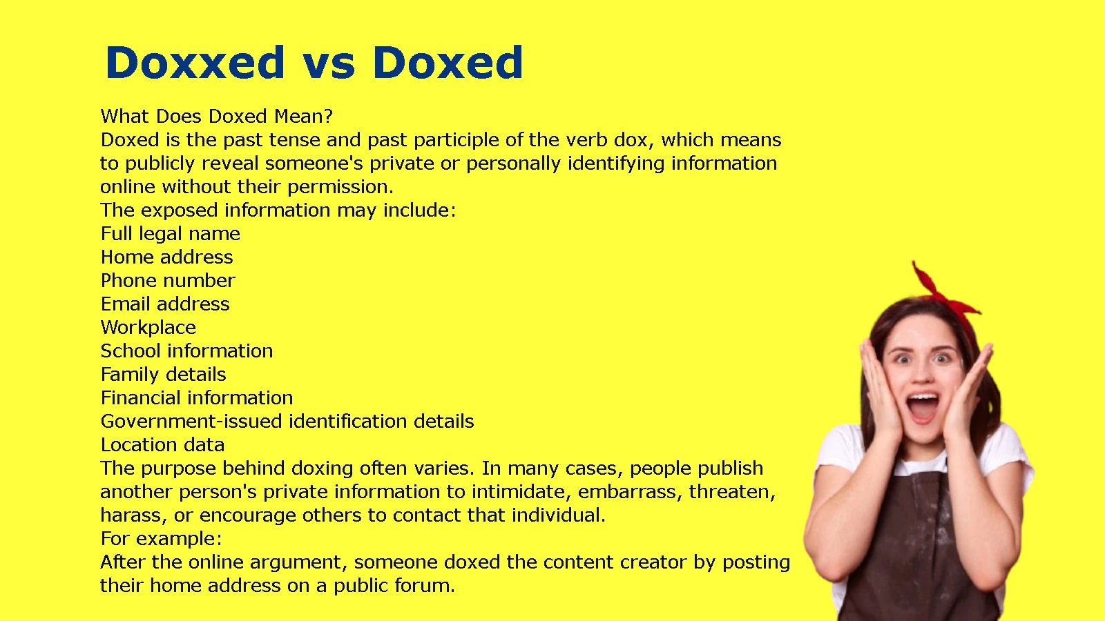 Doxxed vs Doxed