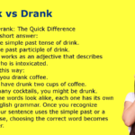Drunk vs Drank