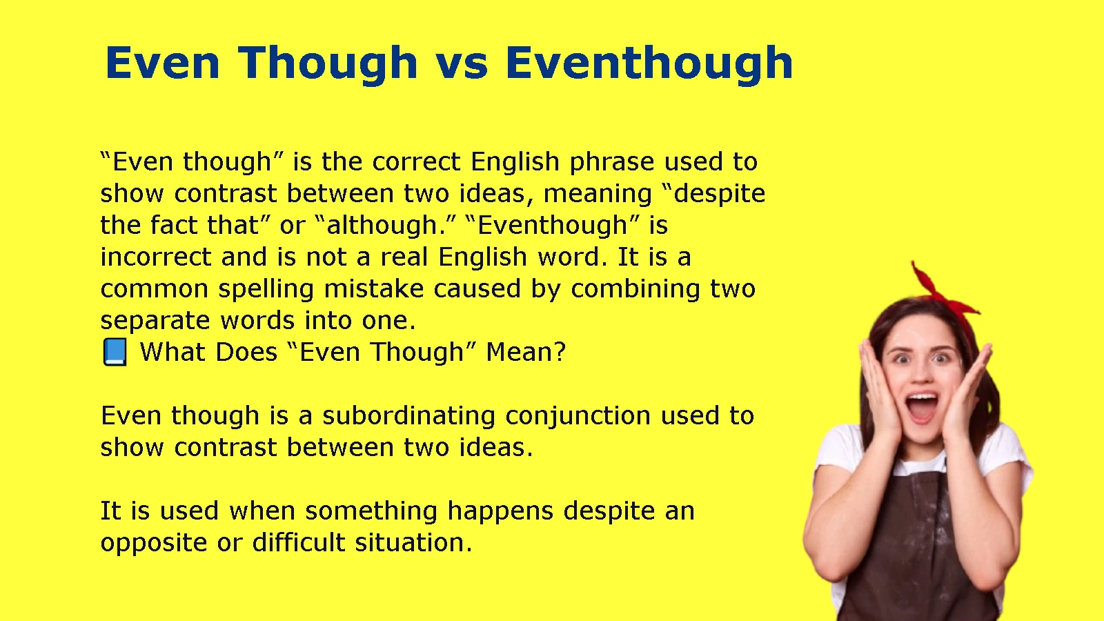 Even Though vs Eventhough