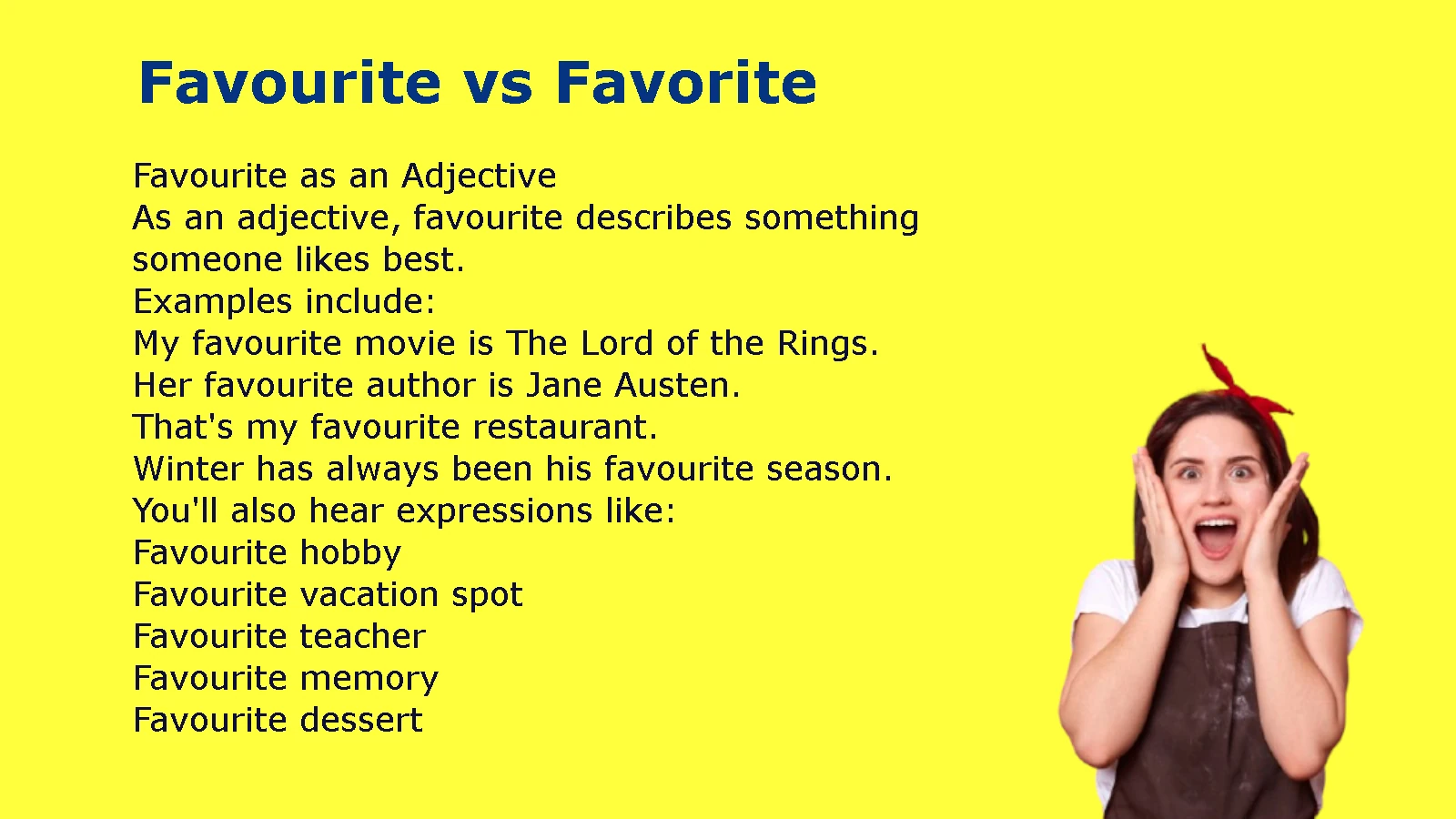 Favourite vs Favorite