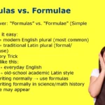 Formulas vs. Formulae