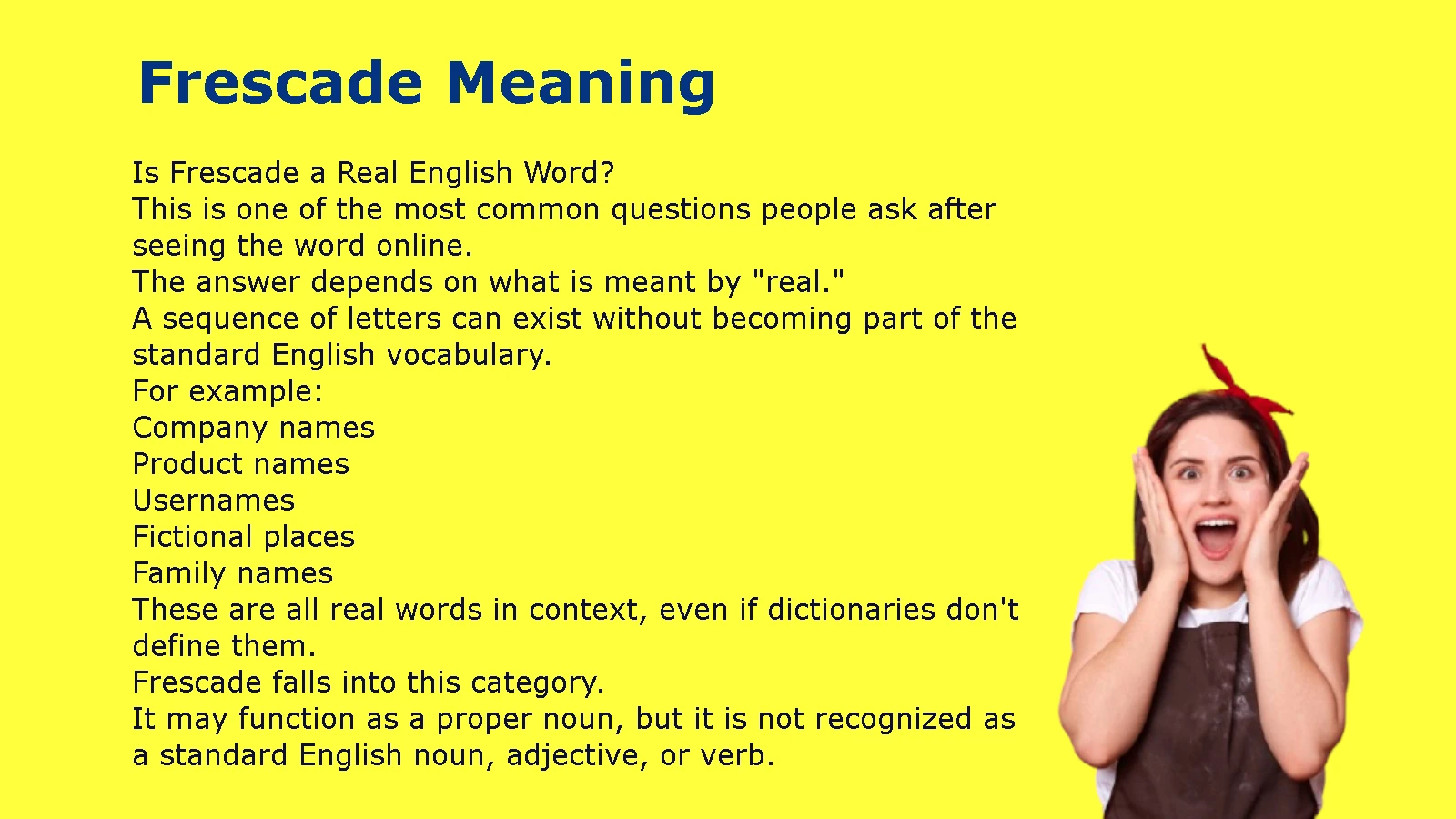 Frescade Meaning