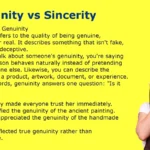 Genuinity vs Sincerity