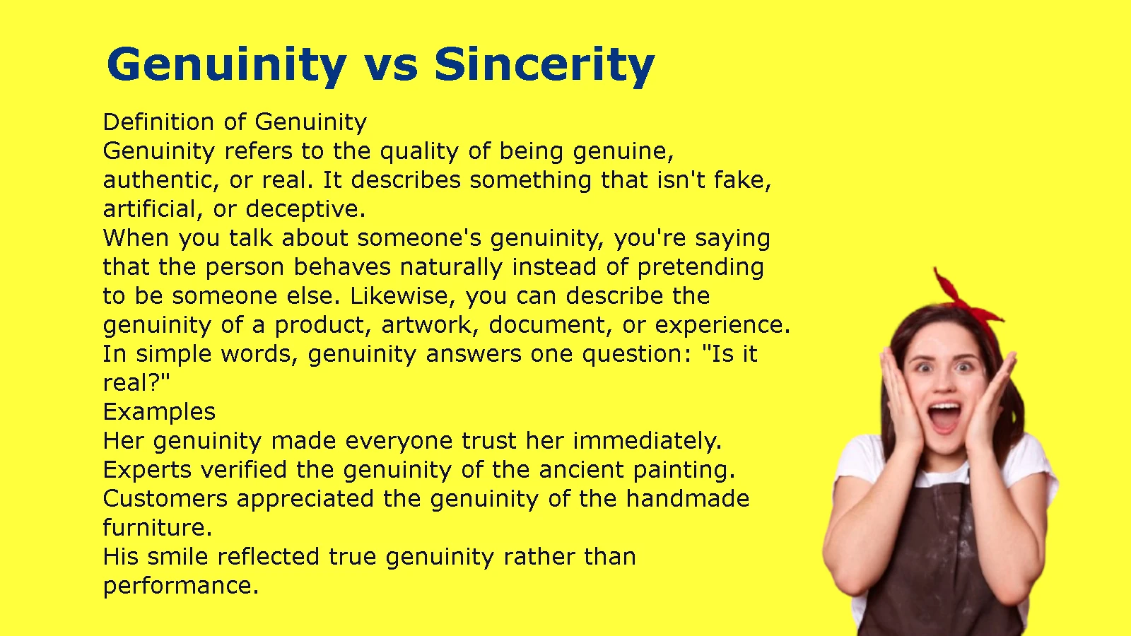 Genuinity vs Sincerity