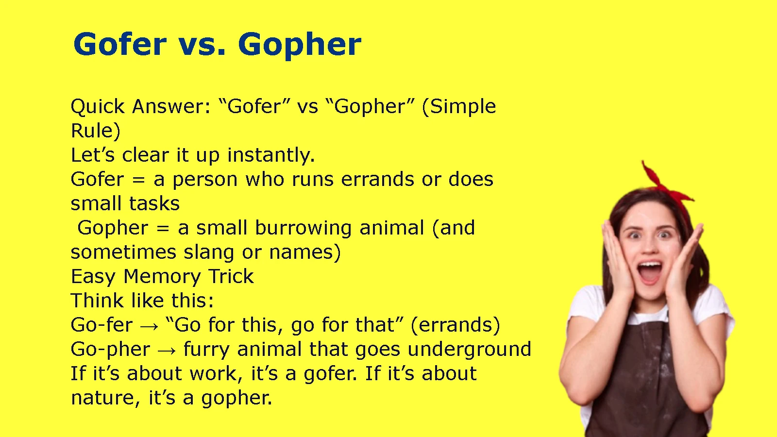 Gofer vs. Gopher