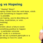 Hoping vs Hopeing